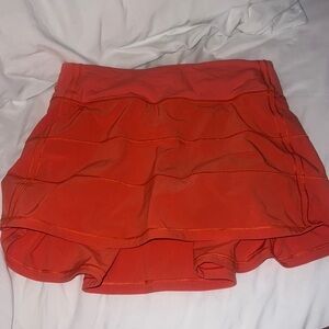 lululemon pace rival mid rise skirt, Orange
